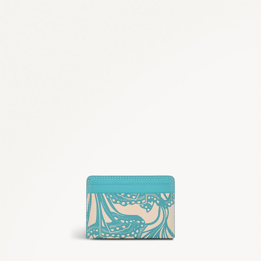 Under The Sea Leather Small Card Holder in Maldives - 111508