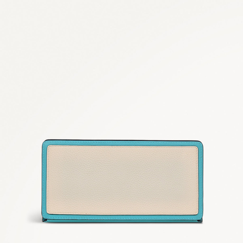 Coin Street Leather Large Ziptop Wallet in Maldives - 111509
