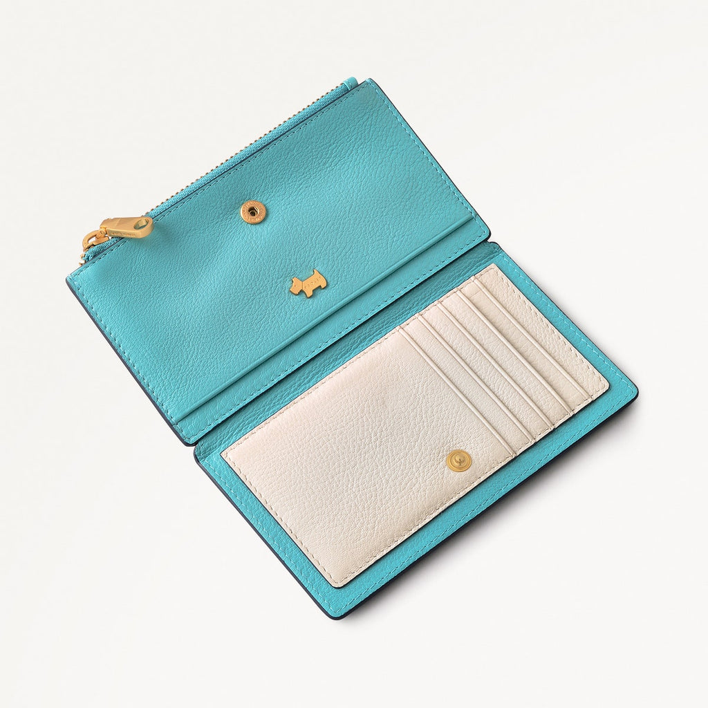 Coin Street Leather Medium Ziptop Wallet in Maldives - 111510