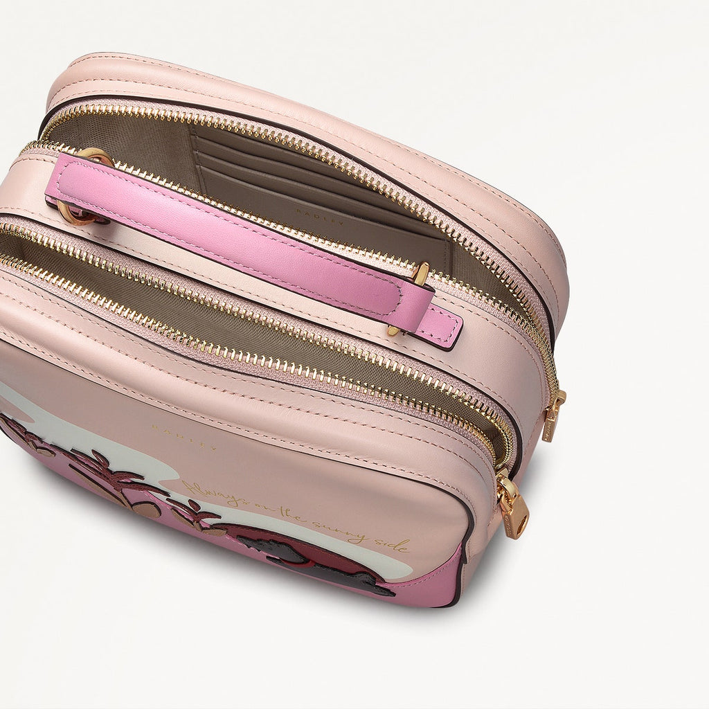Spring Street Leather Small Zip Around Grab Bag in Prairie Pink - 111522