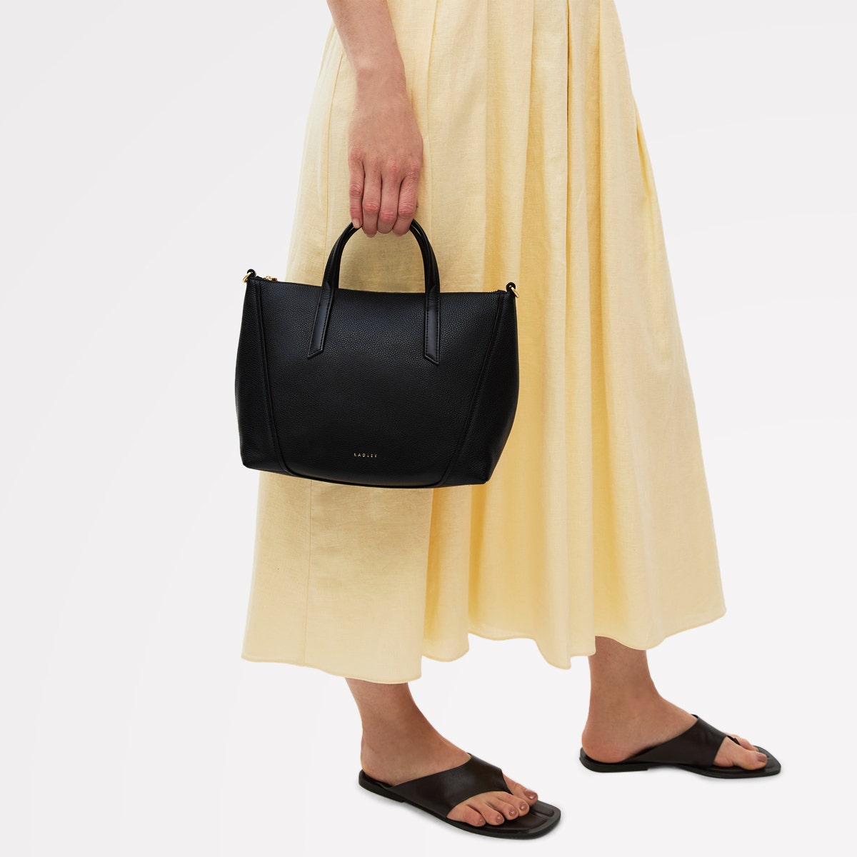 Black Medium Leather Grab Bag | Kendal Terrace AW25 | Radley