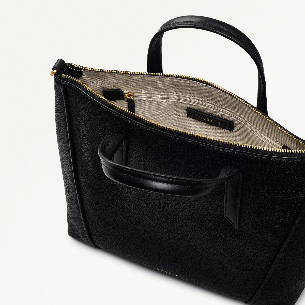 Black Medium Leather Grab Bag | Kendal Terrace AW25 | Radley