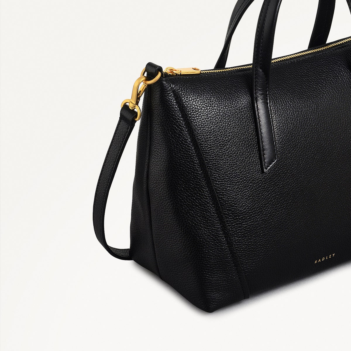 Black Medium Leather Grab Bag | Kendal Terrace AW25 | Radley