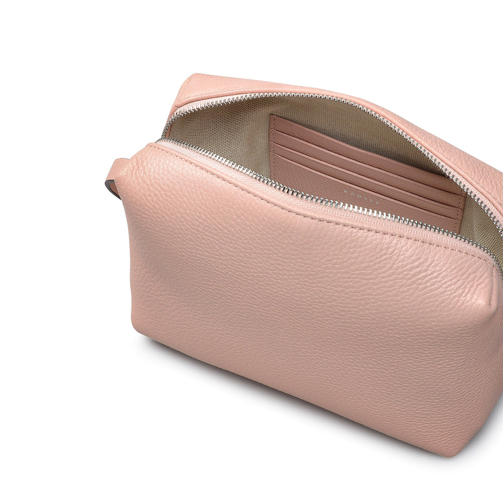 Bishops Lane Leather Small Ziptop Cross Body Bag in Prairie Pink - 111576