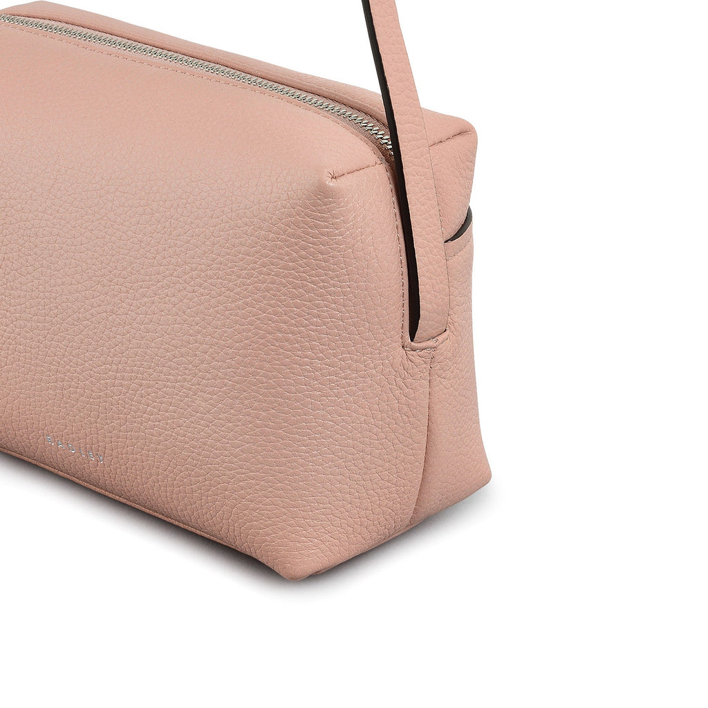 Bishops Lane Leather Small Ziptop Cross Body Bag in Prairie Pink - 111576
