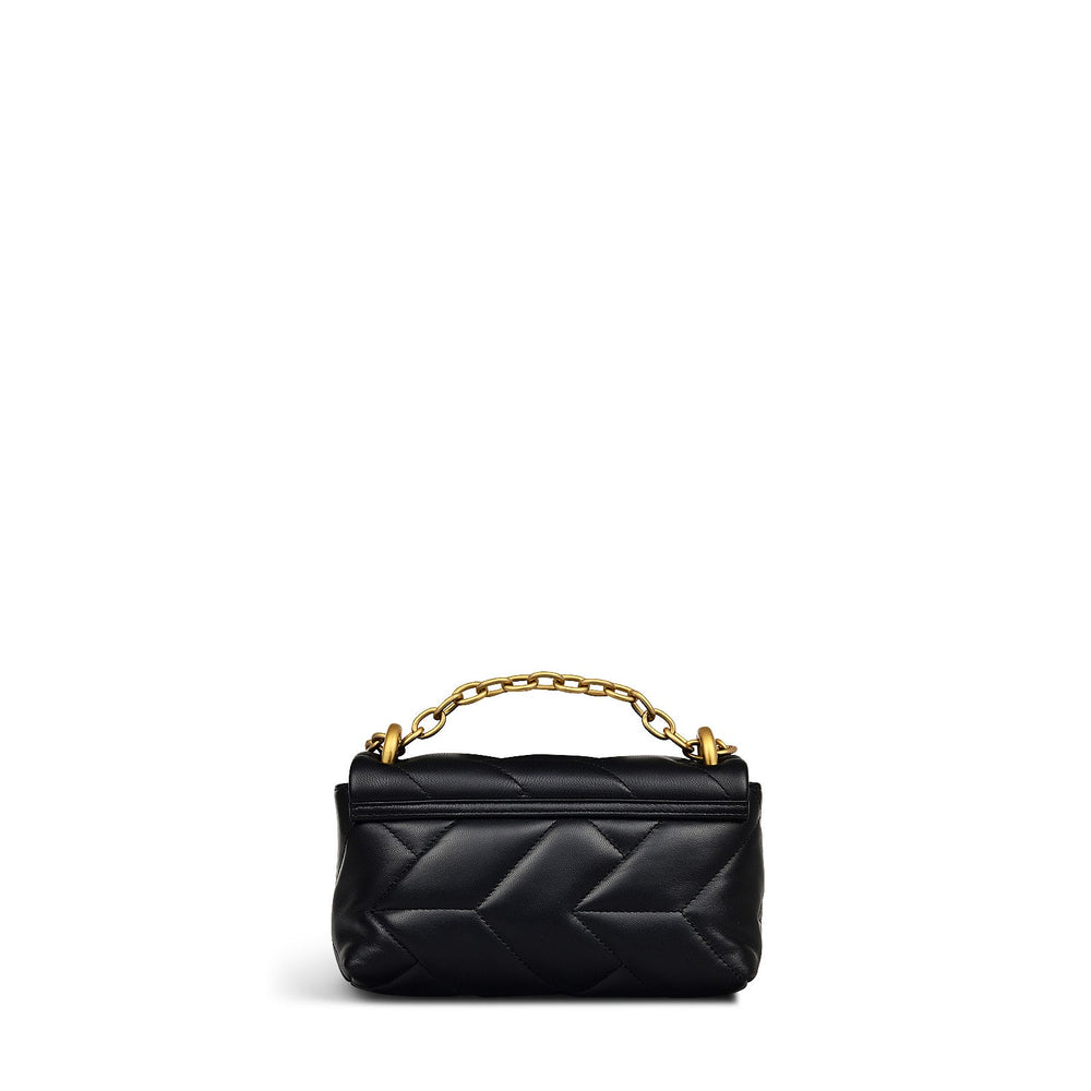 Mill Bay Fabric Small Flapover Cross Body Bag in Black - 111609