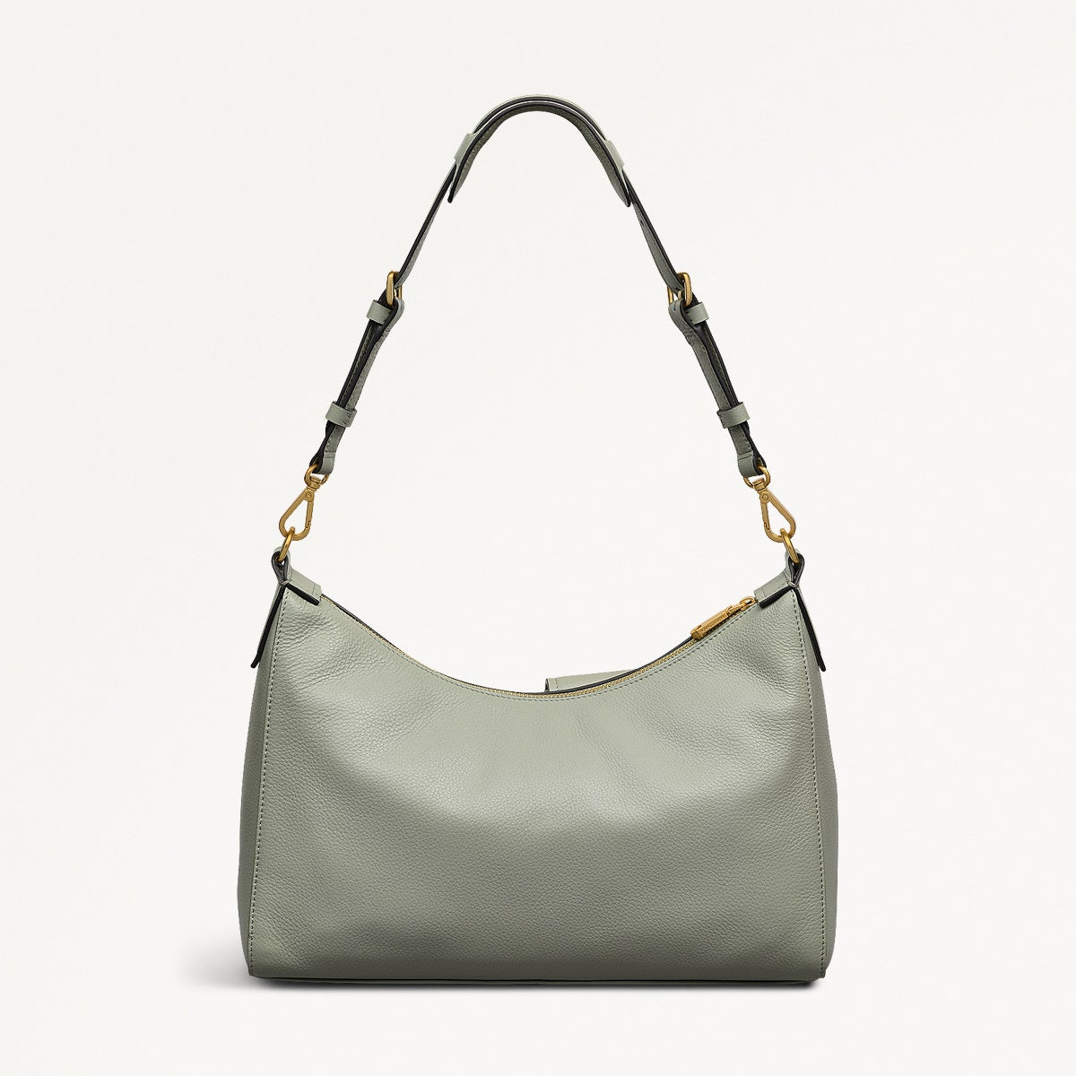 Norbury Close Fabric Medium Ziptop Shoulder Bag in Drizzle - 111615