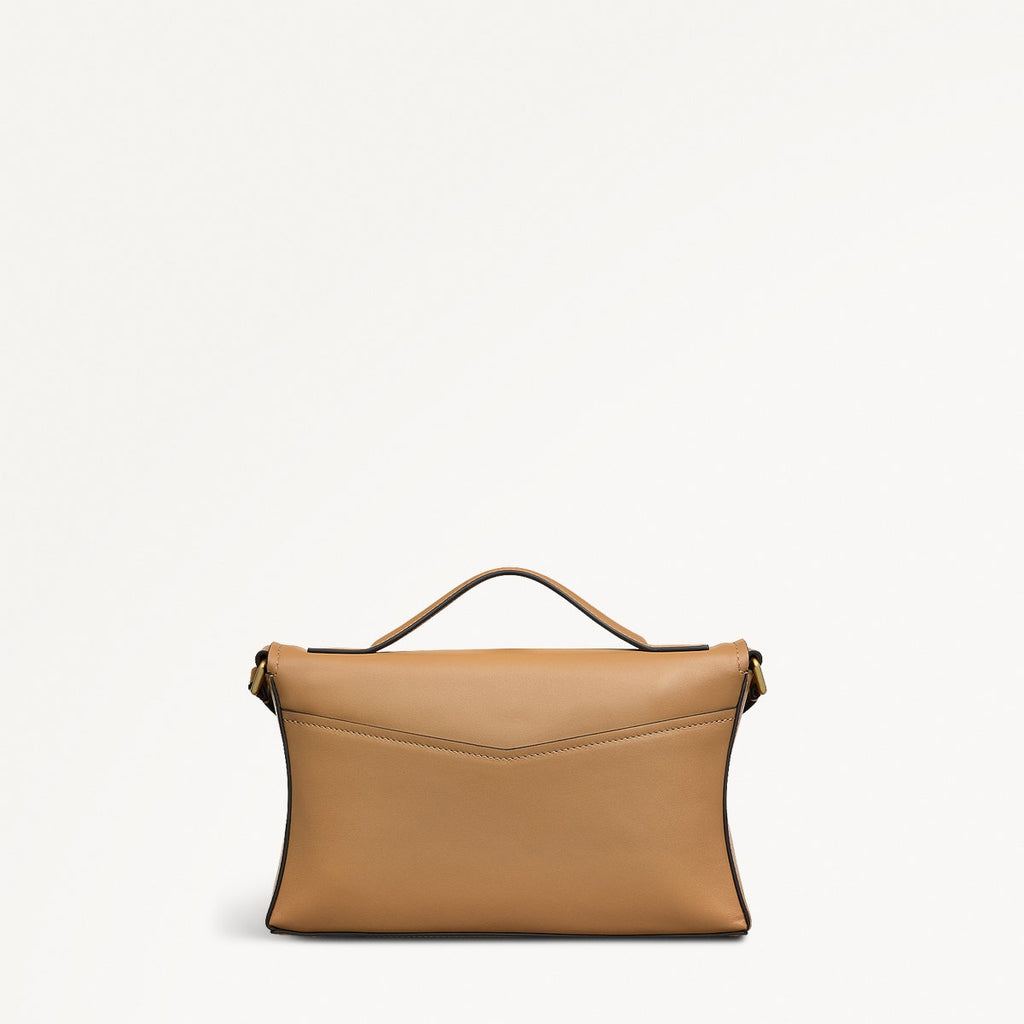 Ellerdine Way Fabric Medium Flapover Cross Body Bag in Biscuit - 111621