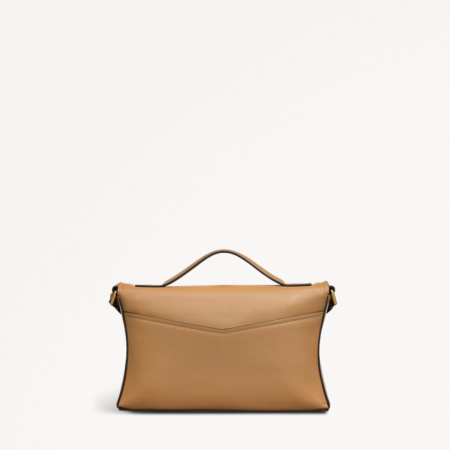 Ellerdine Way Fabric Medium Flapover Cross Body Bag in Biscuit - 111621