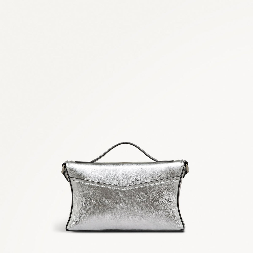 Ellerdine Way Fabric Medium Flapover Cross Body Bag in Silver - 111622
