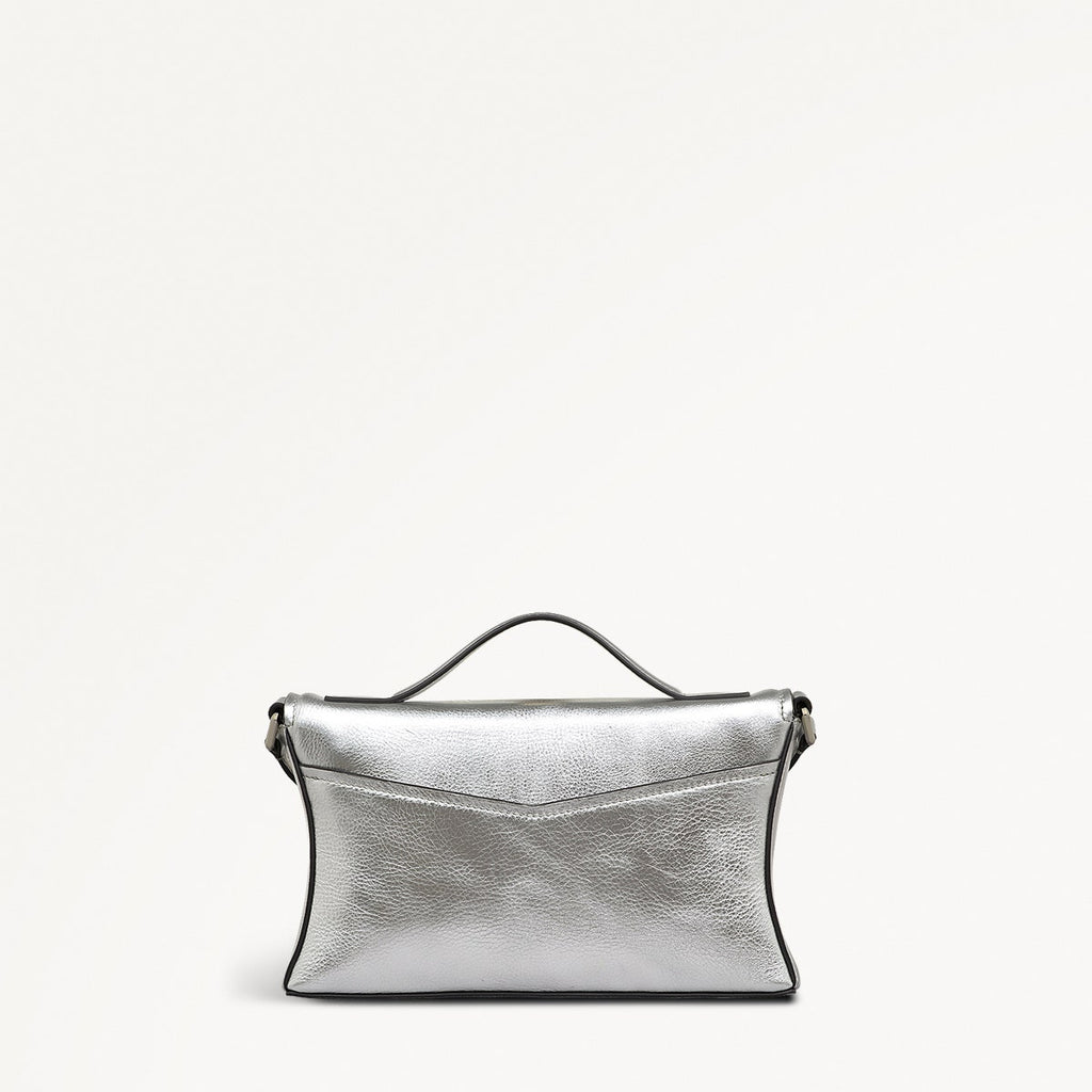 Ellerdine Way Fabric Medium Flapover Cross Body Bag in Silver - 111622