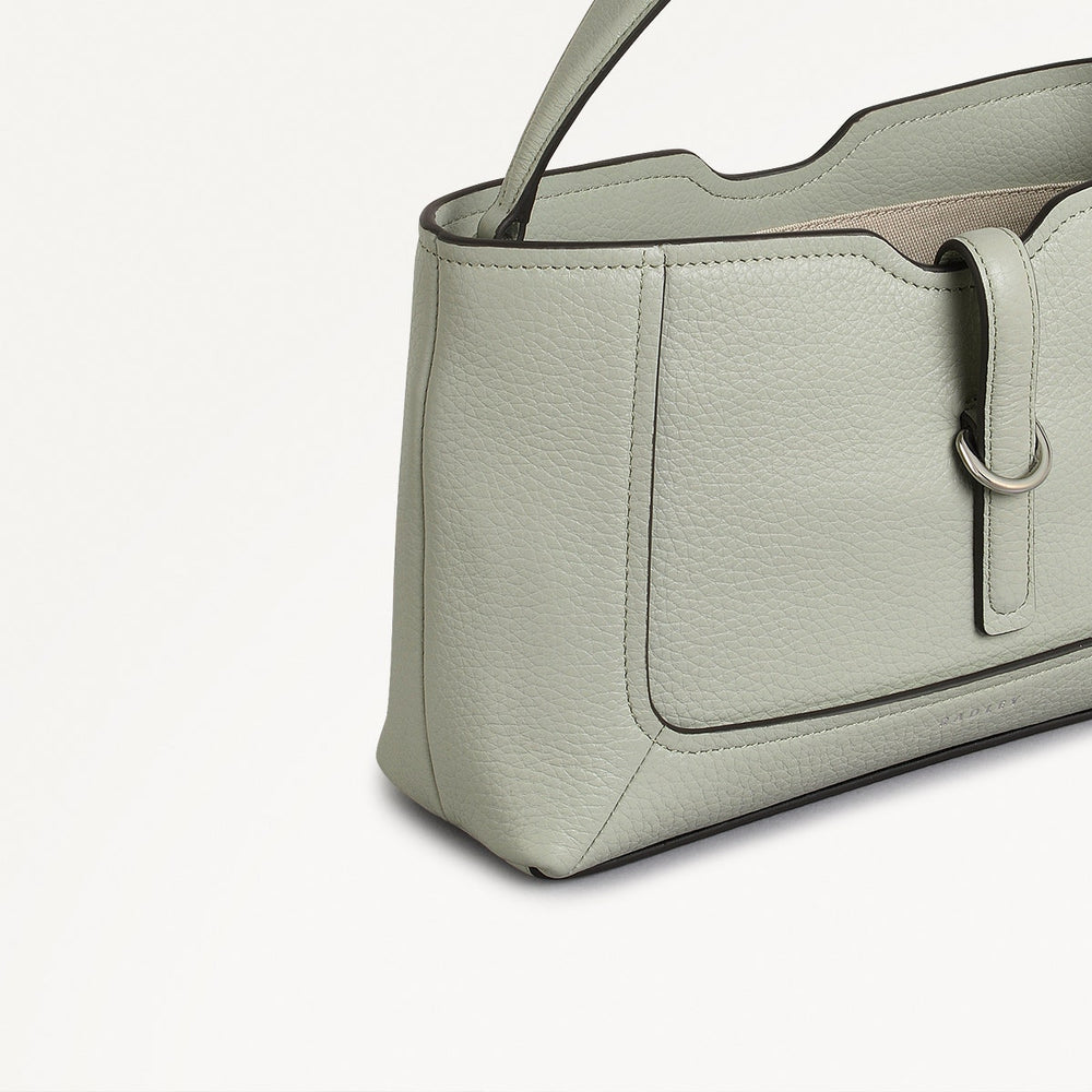 Hazelbury Park Fabric Small Ziptop Cross Body Bag in Drizzle - 111624
