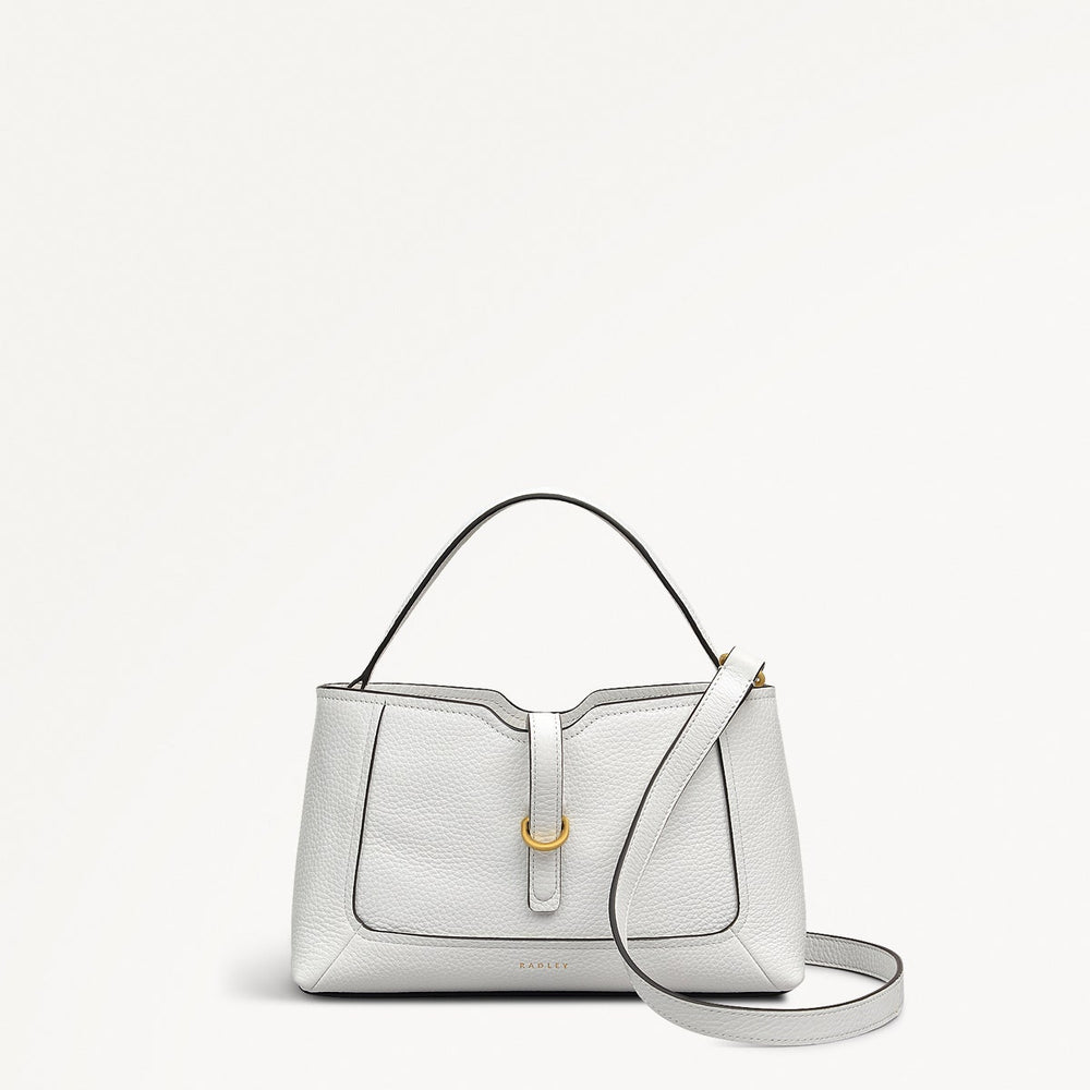 Hazelbury Park Fabric Small Ziptop Cross Body Bag in Bright White - 111625