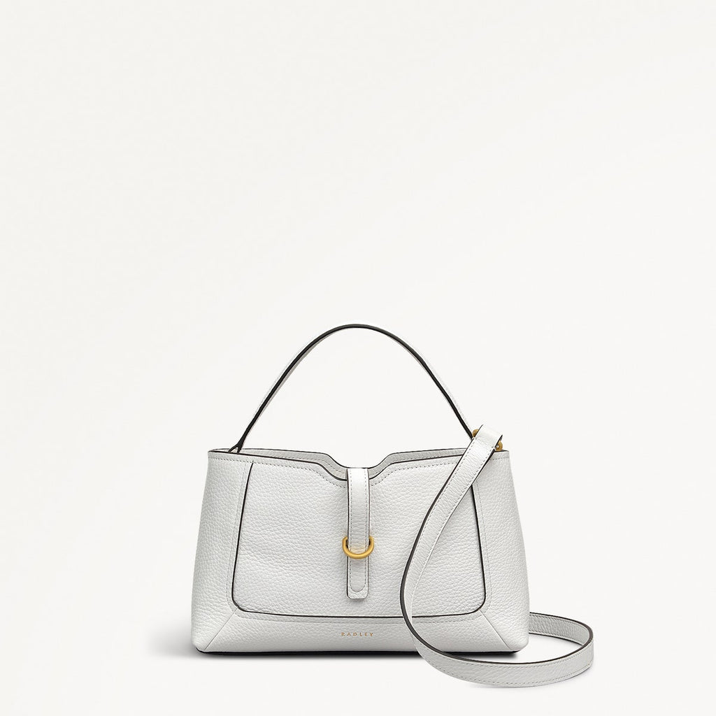 Hazelbury Park Fabric Small Ziptop Cross Body Bag in Bright White - 111625