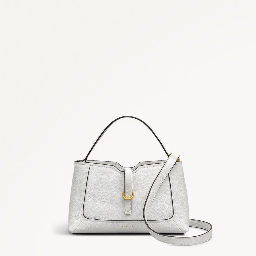 Hazelbury Park Fabric Small Ziptop Cross Body Bag in Bright White - 111625
