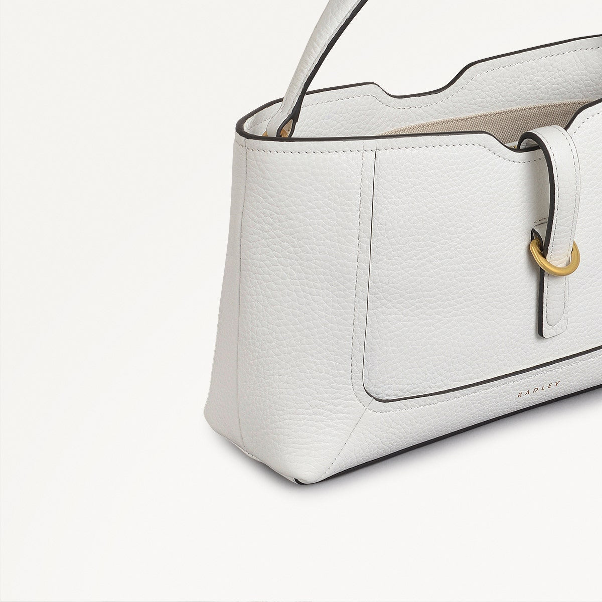 Bright White Small Ziptop Cross Body | Hazelbury Park AW25