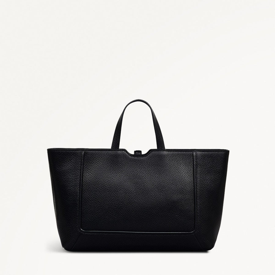 Hazelbury Park Fabric Medium Ziptop Grab Bag in Black - 111626