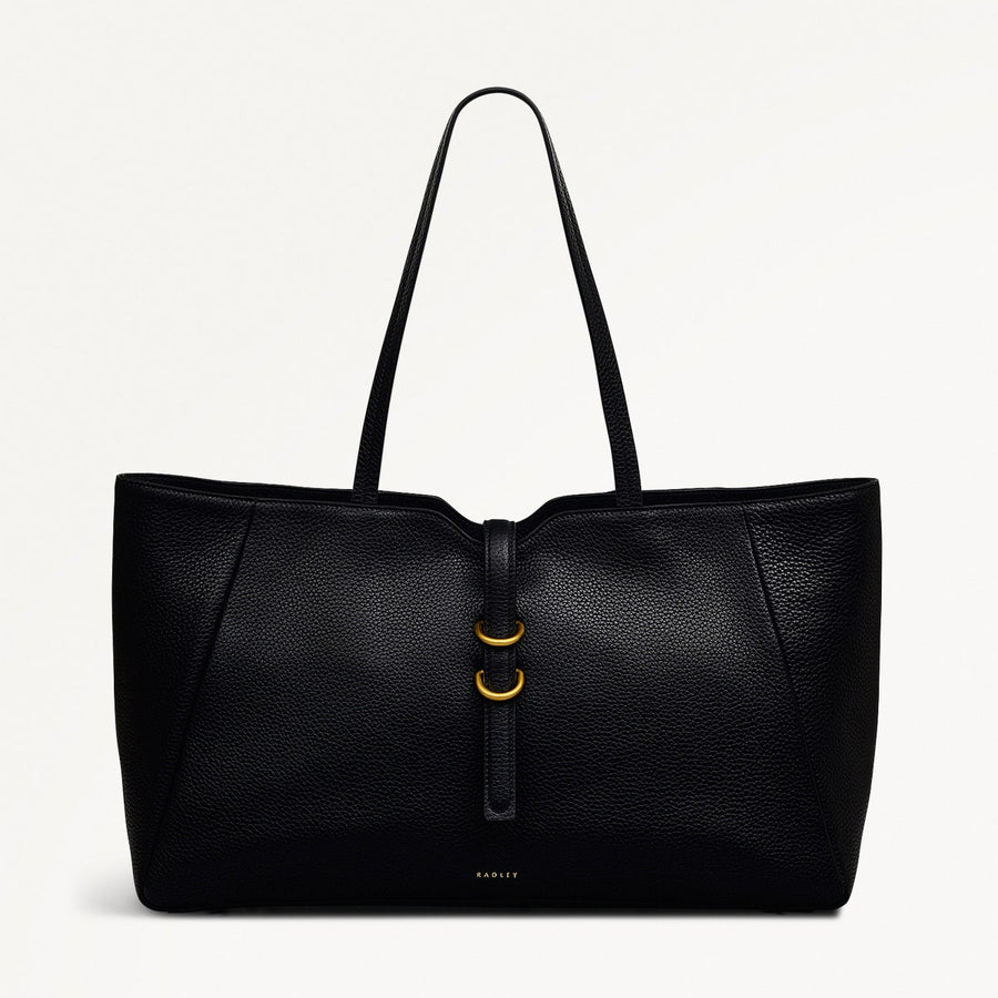 HAZELBURY PARK LARGE ZIPTOP TOTE BLACK
