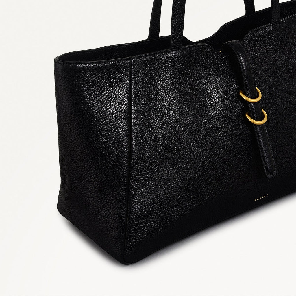 HAZELBURY PARK LARGE ZIPTOP TOTE BLACK