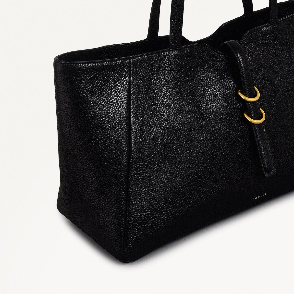 HAZELBURY PARK LARGE ZIPTOP TOTE BLACK