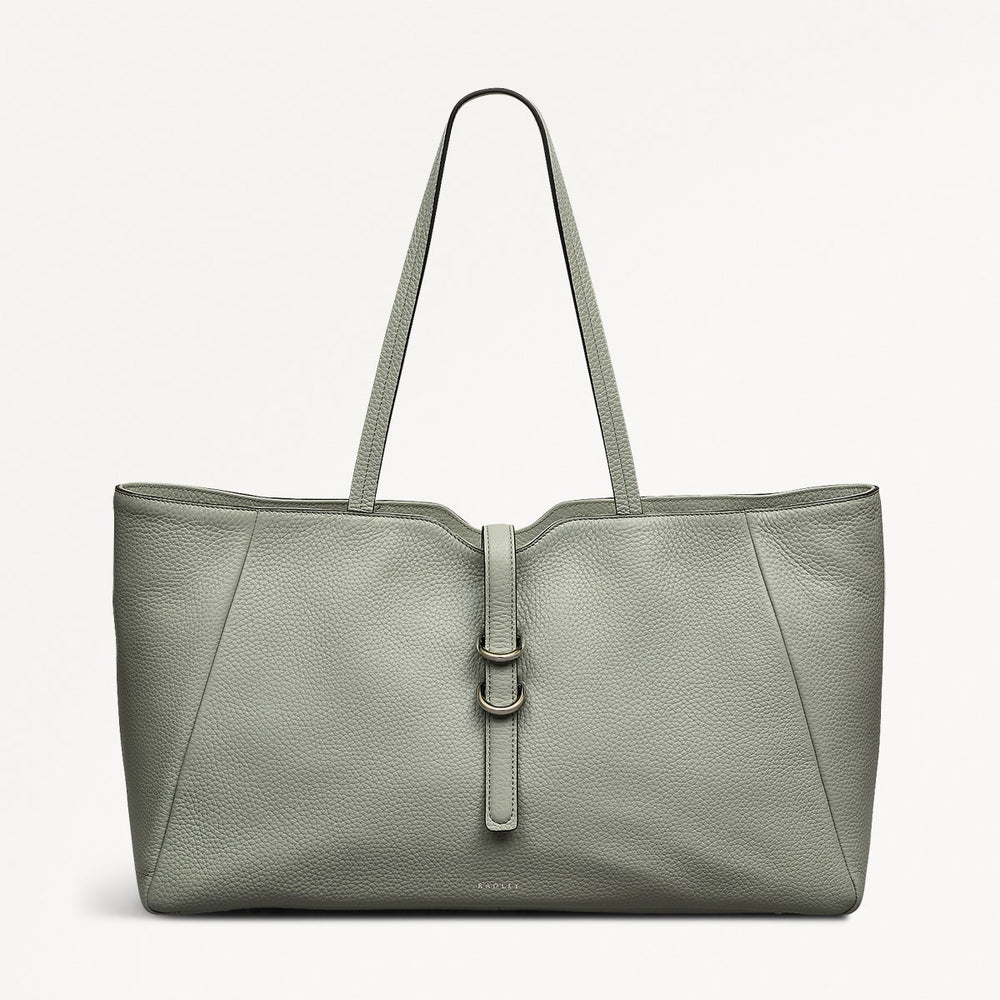 Hazelbury Park Fabric Large Ziptop Tote Bag in Drizzle - 111630