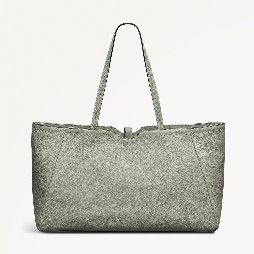 Hazelbury Park Fabric Large Ziptop Tote Bag in Drizzle - 111630