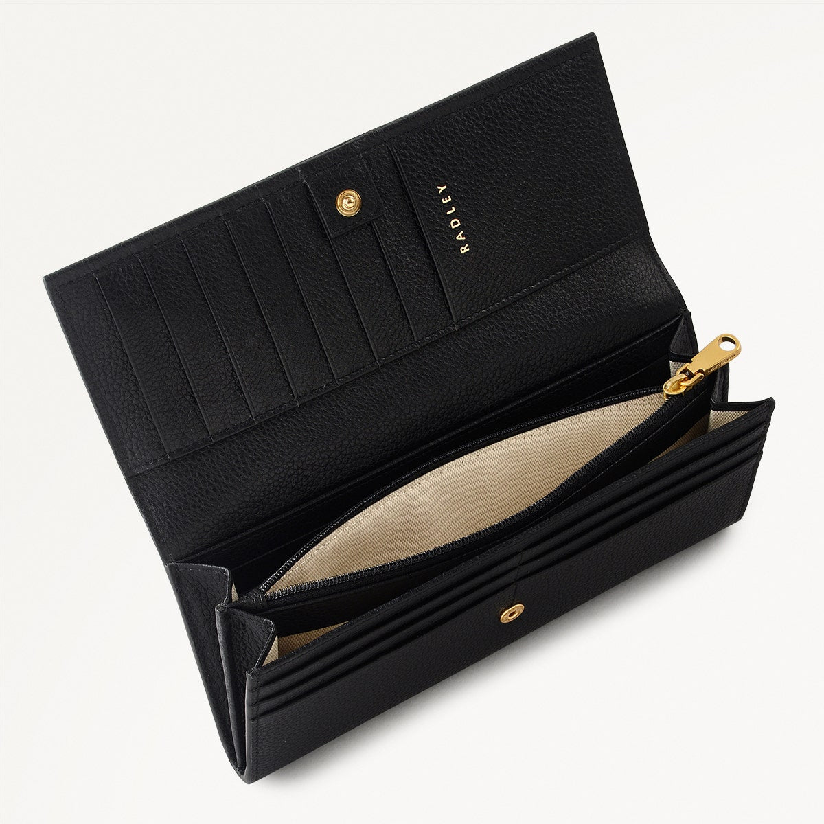 Radley Cookie Cutter - Protect Leather Large Flapover Wallet in Black - 111633