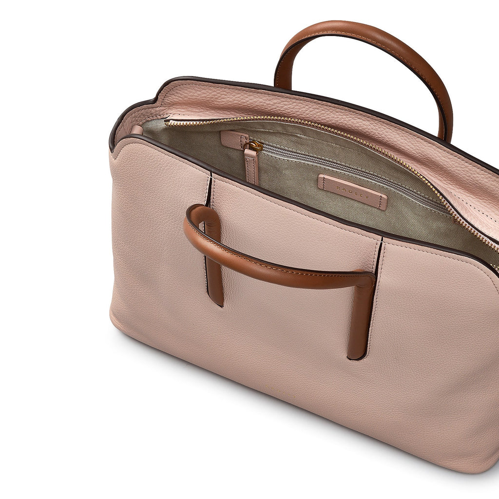 GRAINGER WAY - COLOUR BLOCK MEDIUM ZIPTOP GRAB PRAIRIE PINK