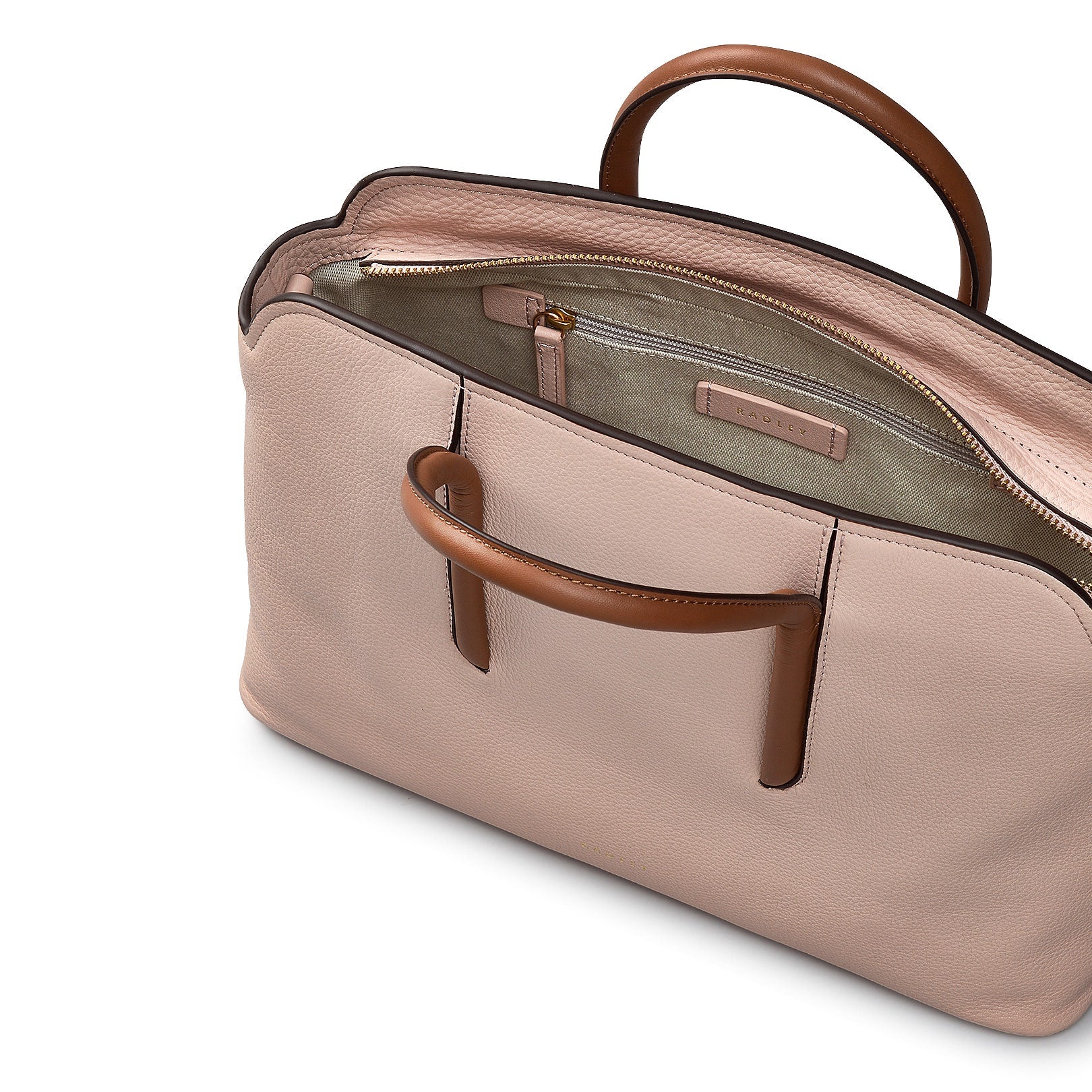 GRAINGER WAY - COLOUR BLOCK MEDIUM ZIPTOP GRAB PRAIRIE PINK