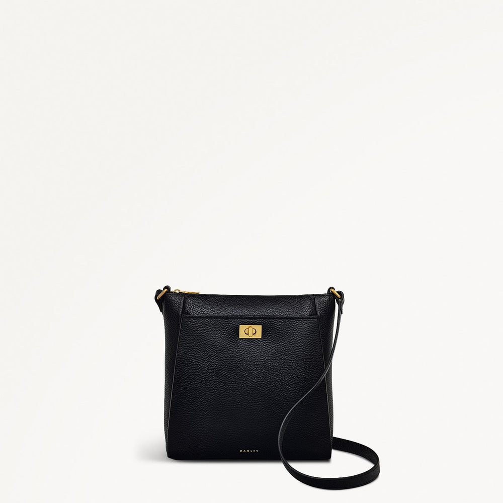 Brook Avenue Fabric Small Ziptop Cross Body Bag in Black - 111692