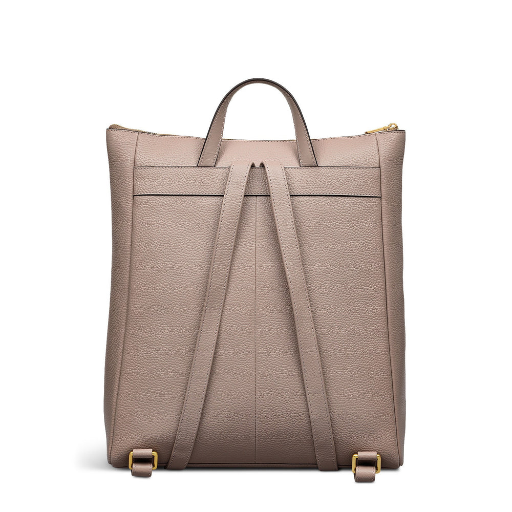 Brook Avenue Fabric Large Ziptop Backpack in Latte - 111703