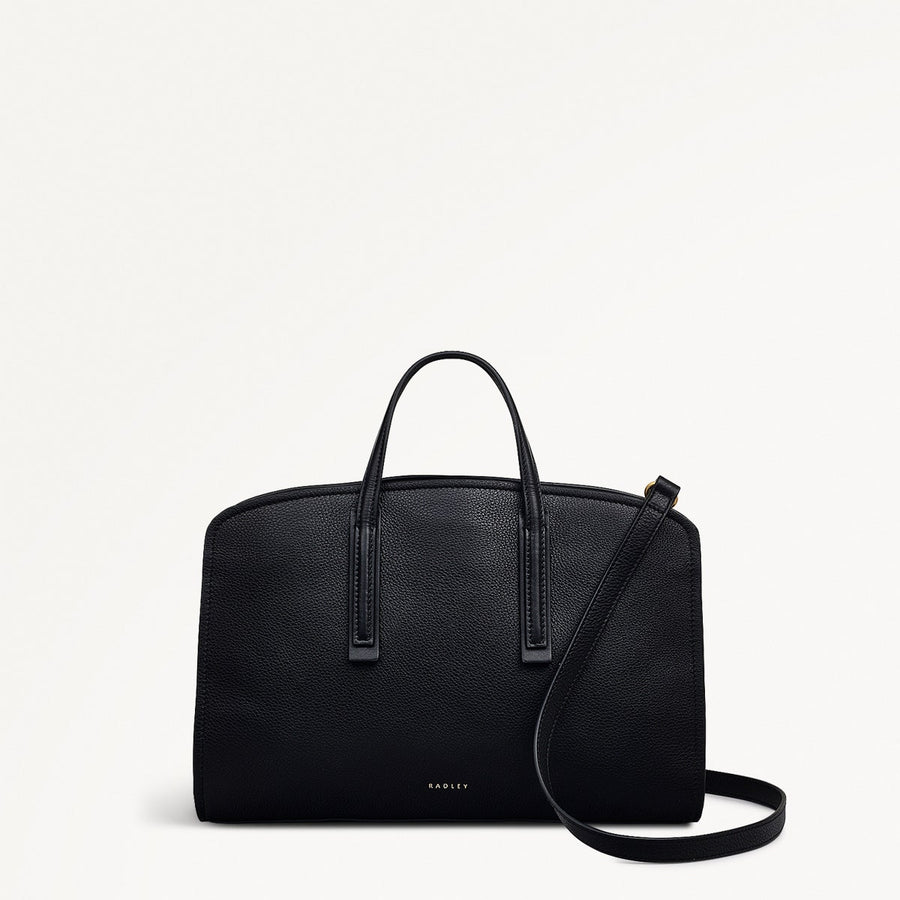 Arragon Row Fabric Medium Zip Around Grab Bag in Black - 111713