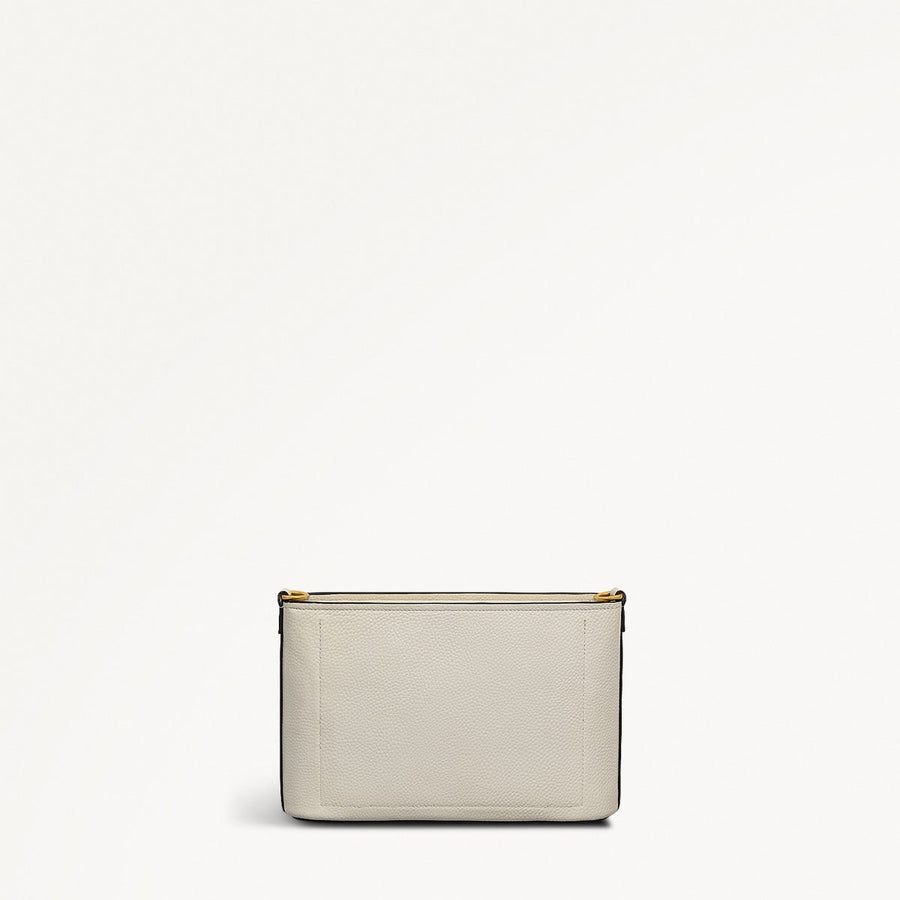 Newton Avenue Fabric Small Ziptop Cross Body Bag in Chalk - 111723