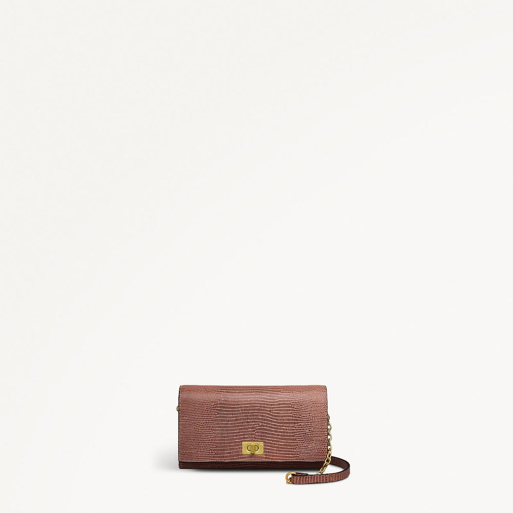 Carpenter Yard Leather Large Phone Cross Body Bag in Prairie Pink - 111729