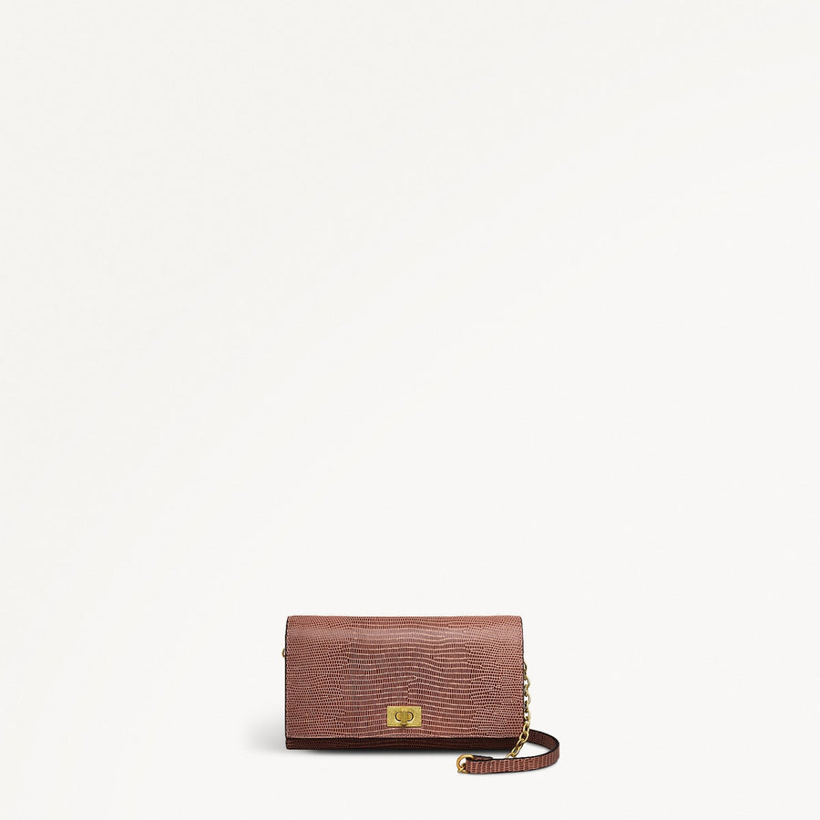 Carpenter Yard Leather Large Phone Cross Body Bag in Prairie Pink - 111729