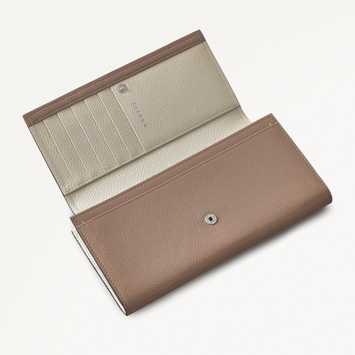 Holmes Avenue Leather Large Flapover Wallet in Latte - 111770