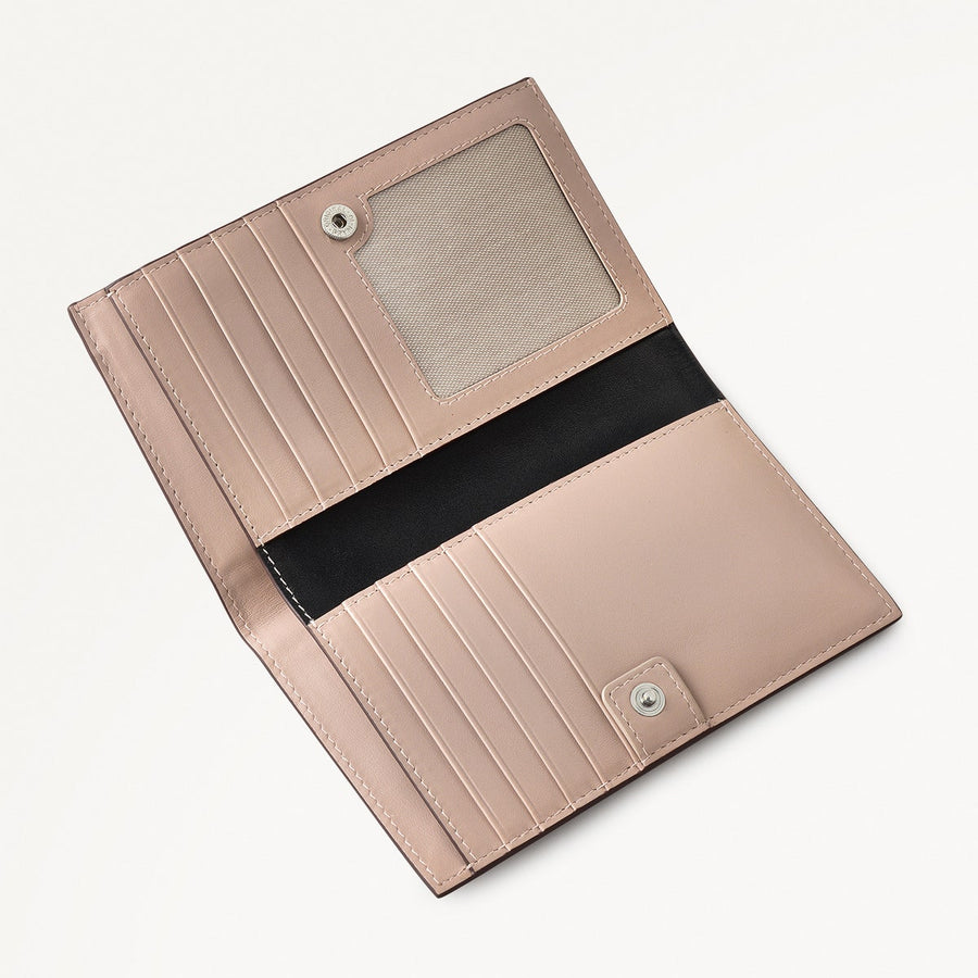 Check Me Out Leather Medium Bifold Wallet in Latte - 111775