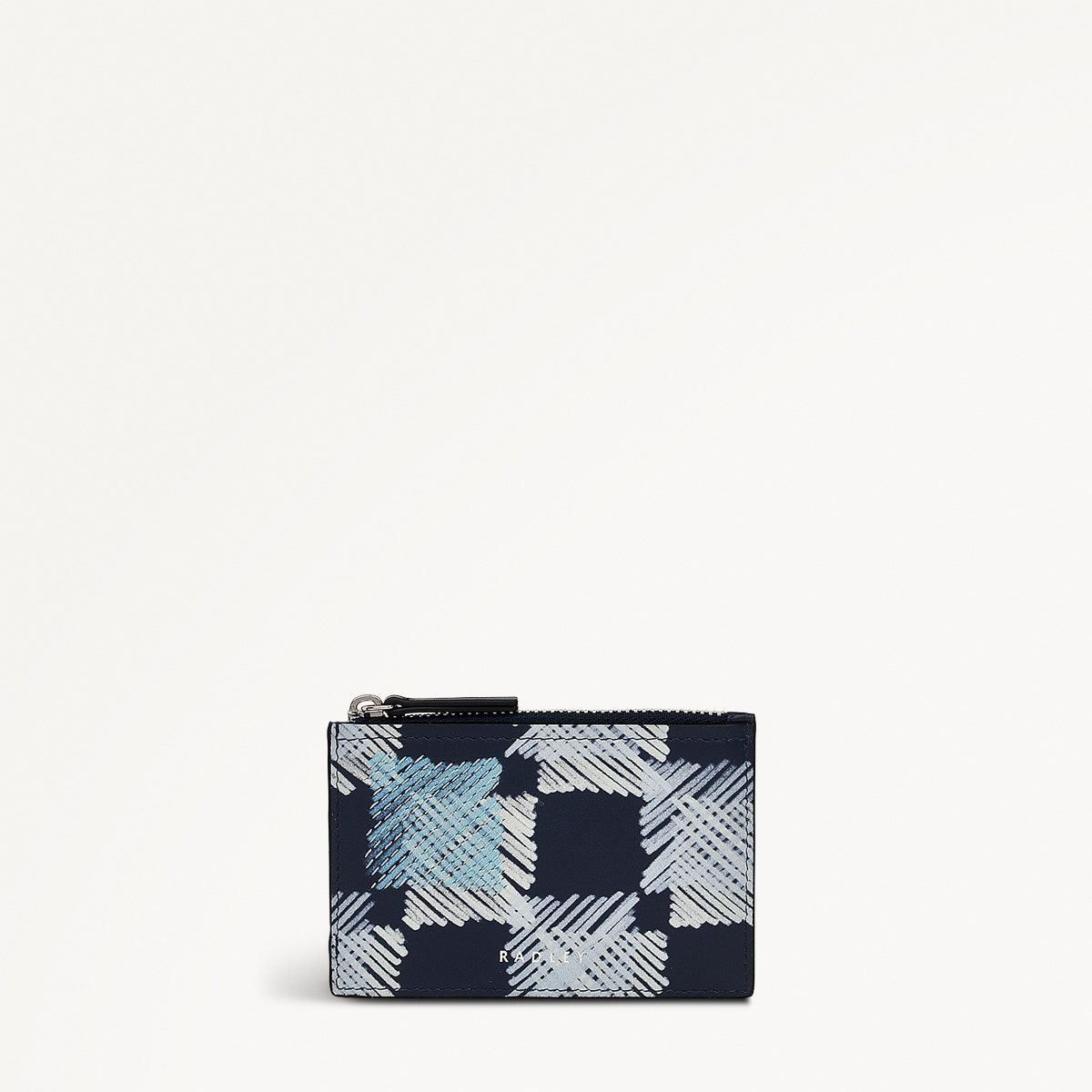 Check Me Out Leather Small Ziptop Coin wallet in Ink - 111779
