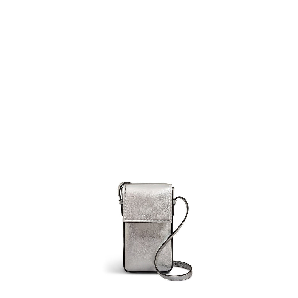 Southland Avenue Leather Medium Phone Cross Body Bag in Silver - 111803