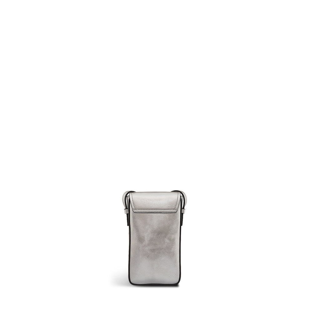 Southland Avenue Leather Medium Phone Cross Body Bag in Silver - 111803