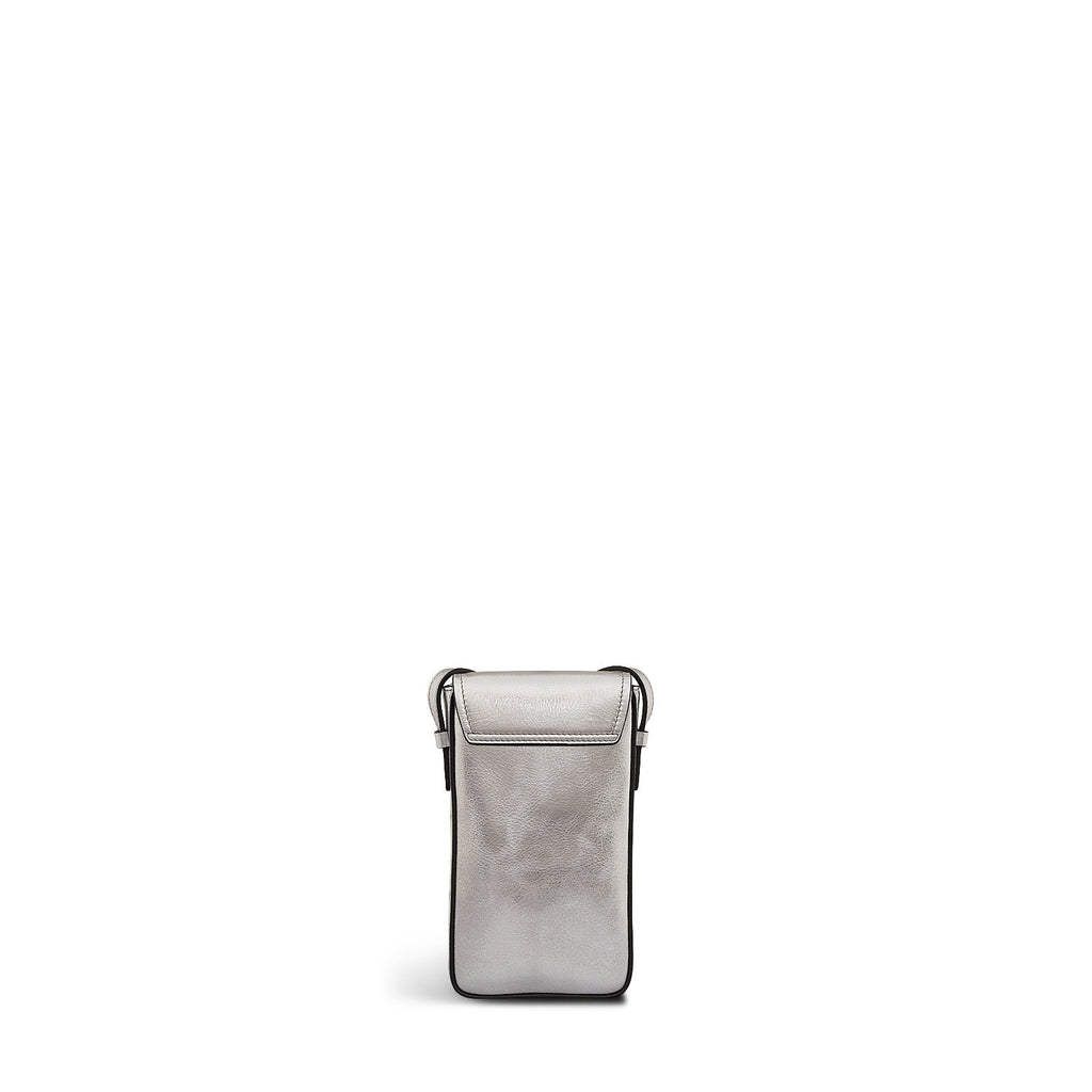 Southland Avenue Leather Medium Phone Cross Body Bag in Silver - 111803