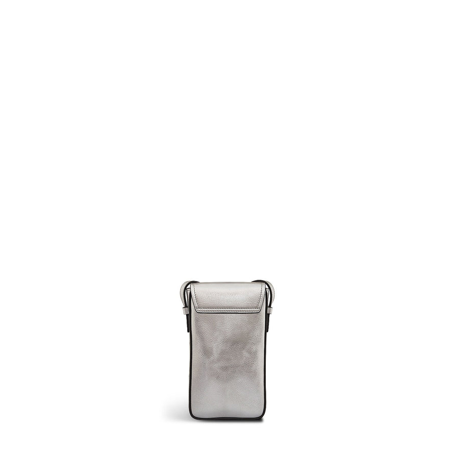 Southland Avenue Leather Medium Phone Cross Body Bag in Silver - 111803