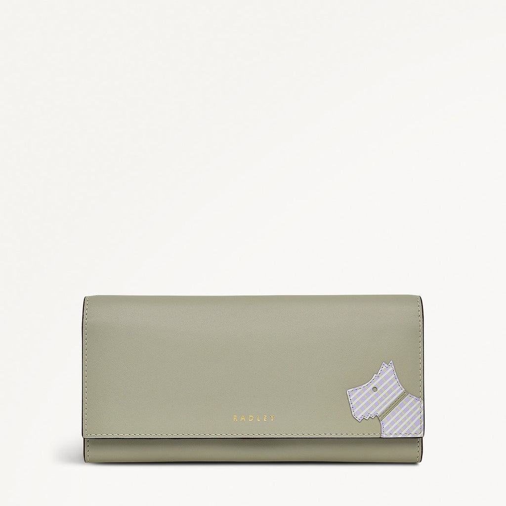 Face To Face Leather Large Flapover Wallet in Drizzle - 111809