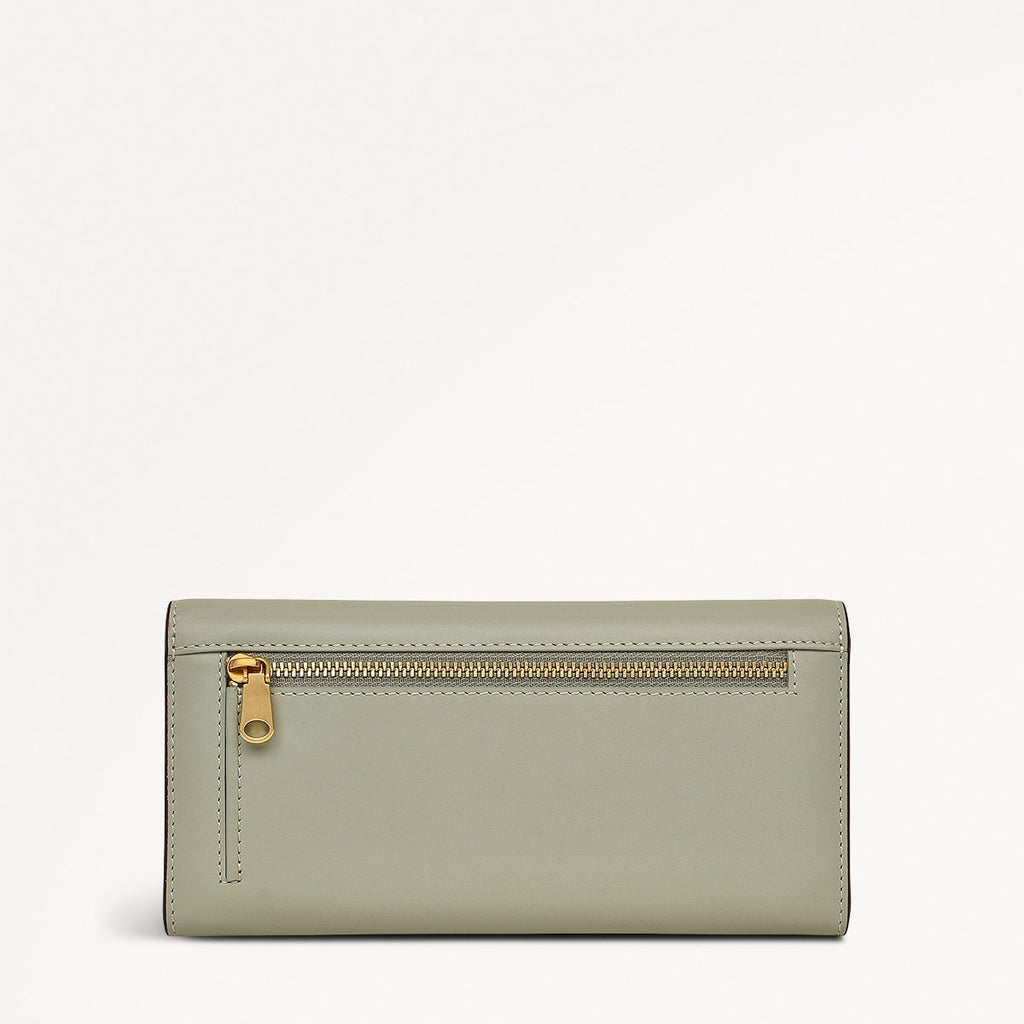 Face To Face Leather Large Flapover Wallet in Drizzle - 111809