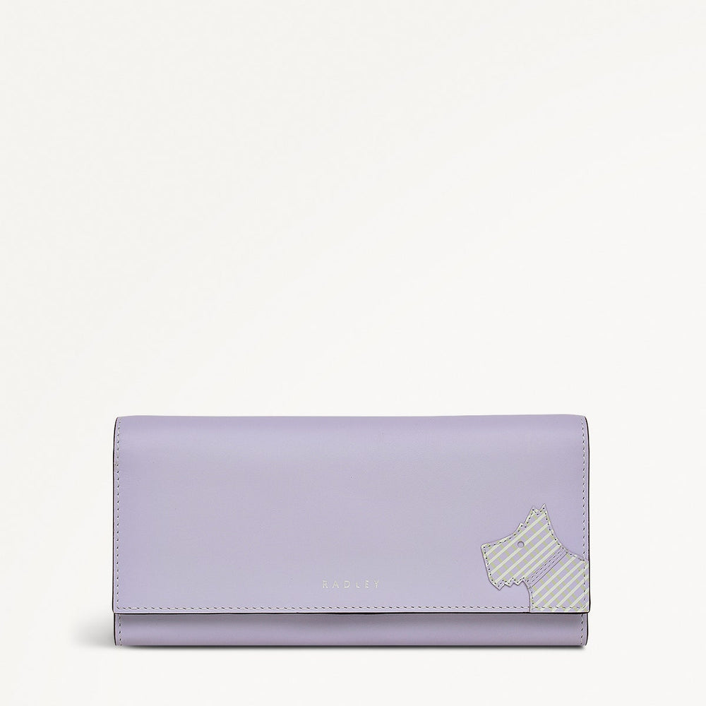 Face To Face Leather Large Flapover Wallet in Bellflower - 111810