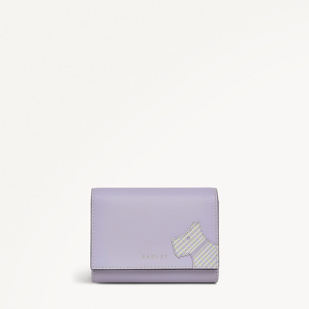 Face To Face Leather Medium Flapover Wallet in Bellflower - 111812