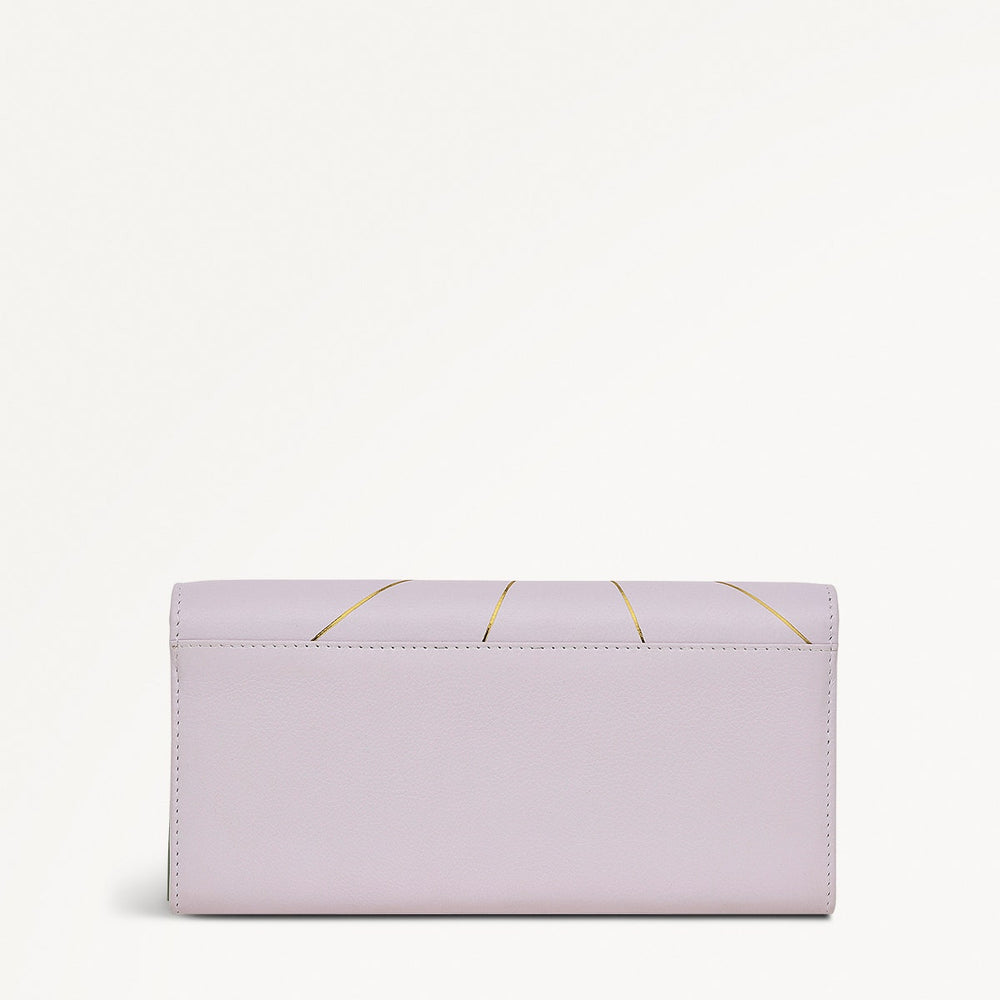 Lavender Fields Leather Large Flapover Wallet in Orchid - 111818