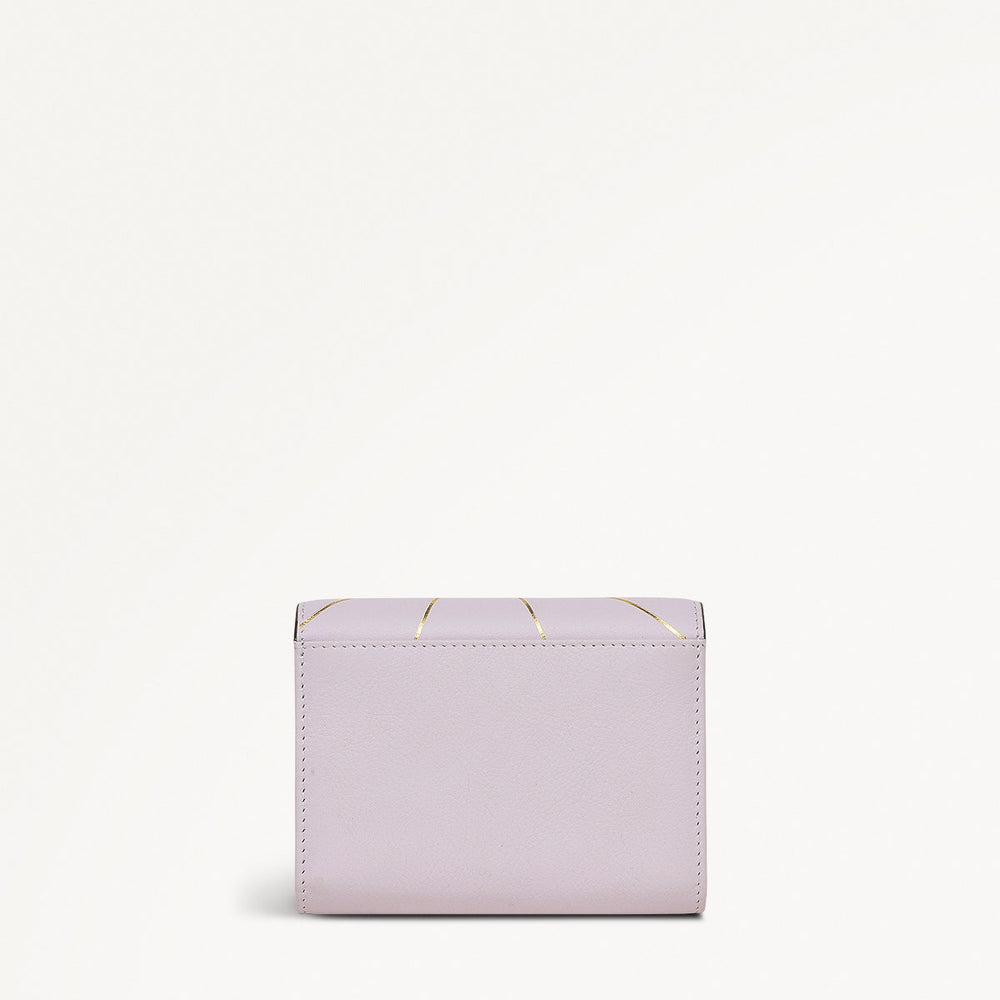 Lavender Fields Leather Medium Flapover Wallet in Orchid - 111820