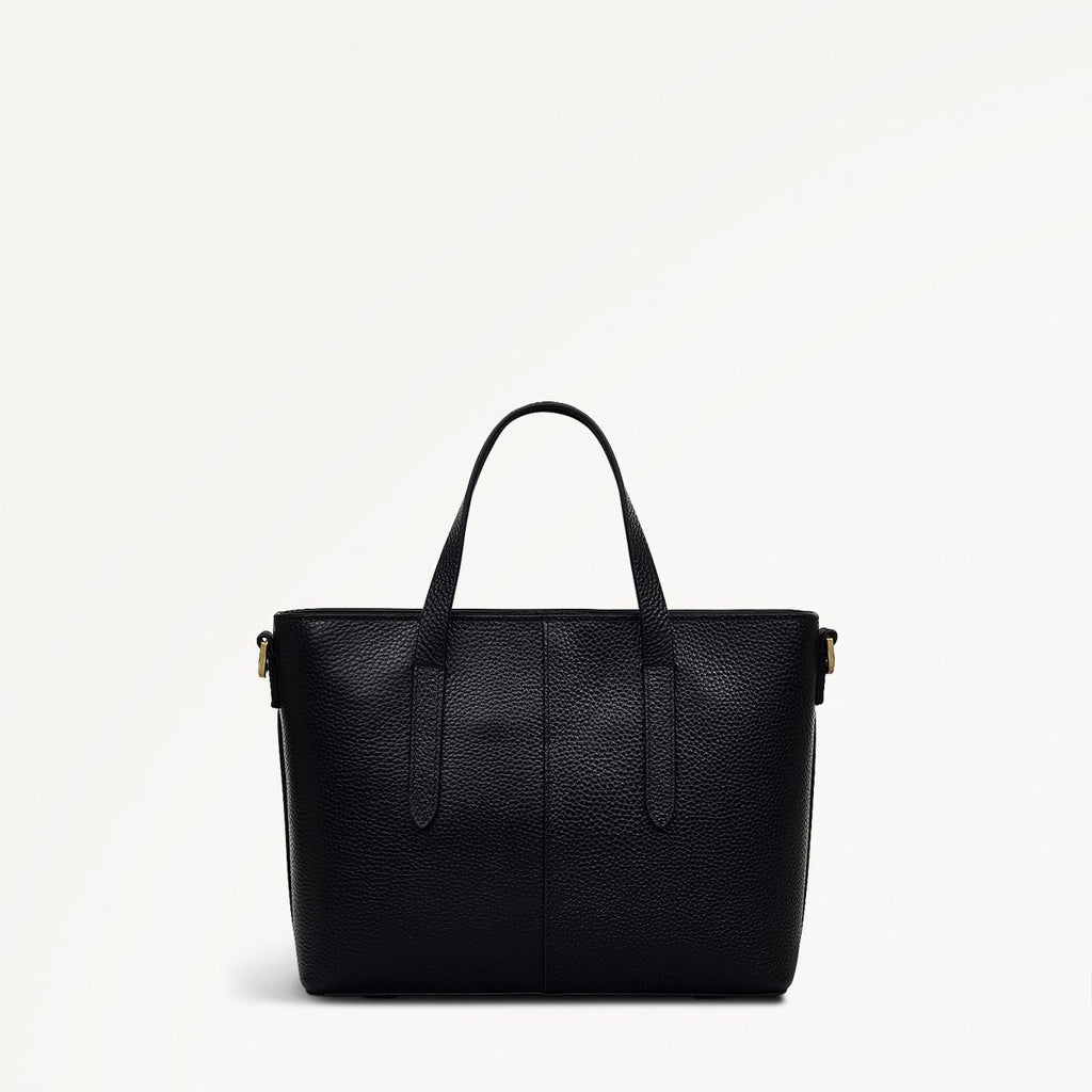 Silk Street Leather Small Open Top Multiway Bag in Black - 111823
