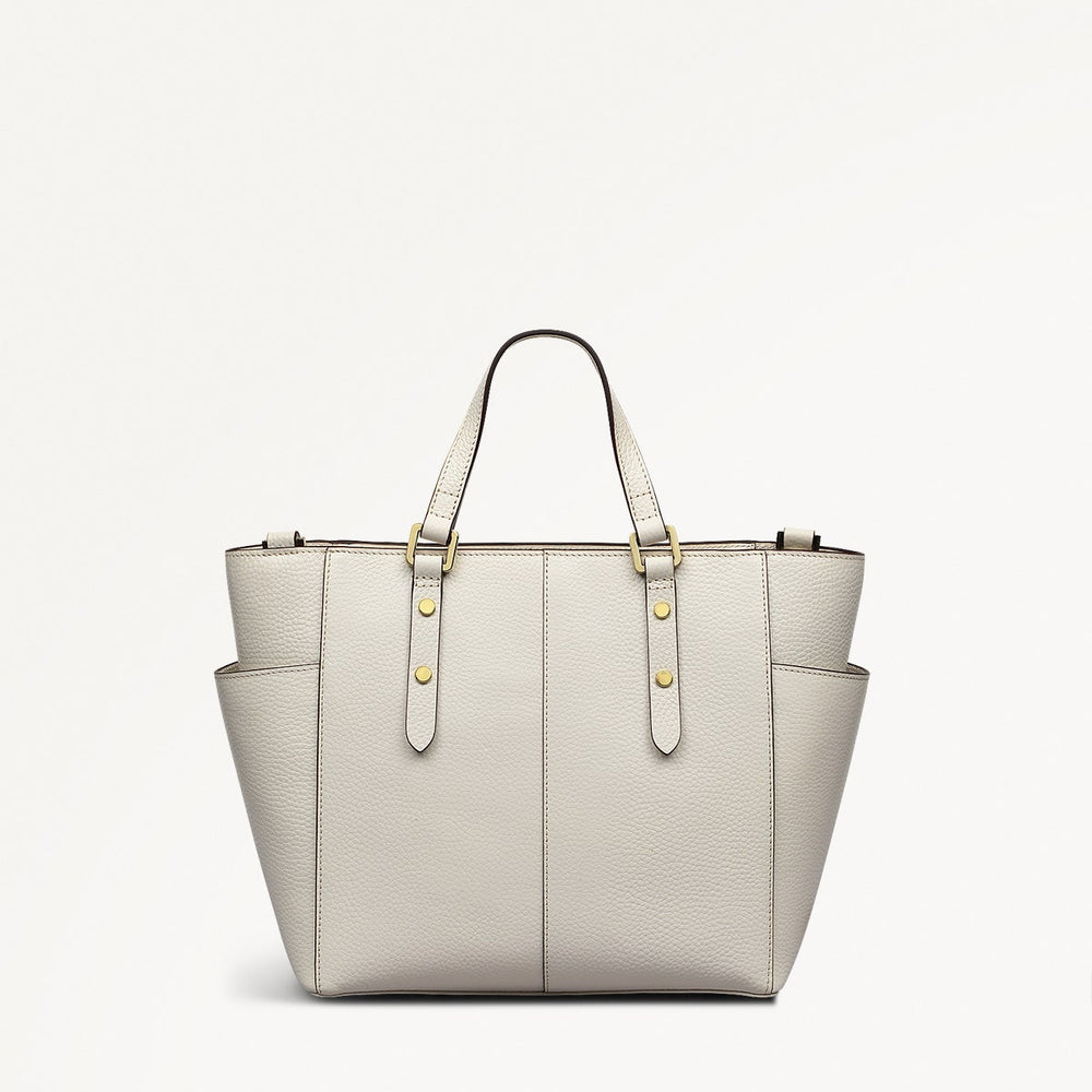 Silk Street Leather Medium Ziptop Multiway Bag in Chalk - 111827